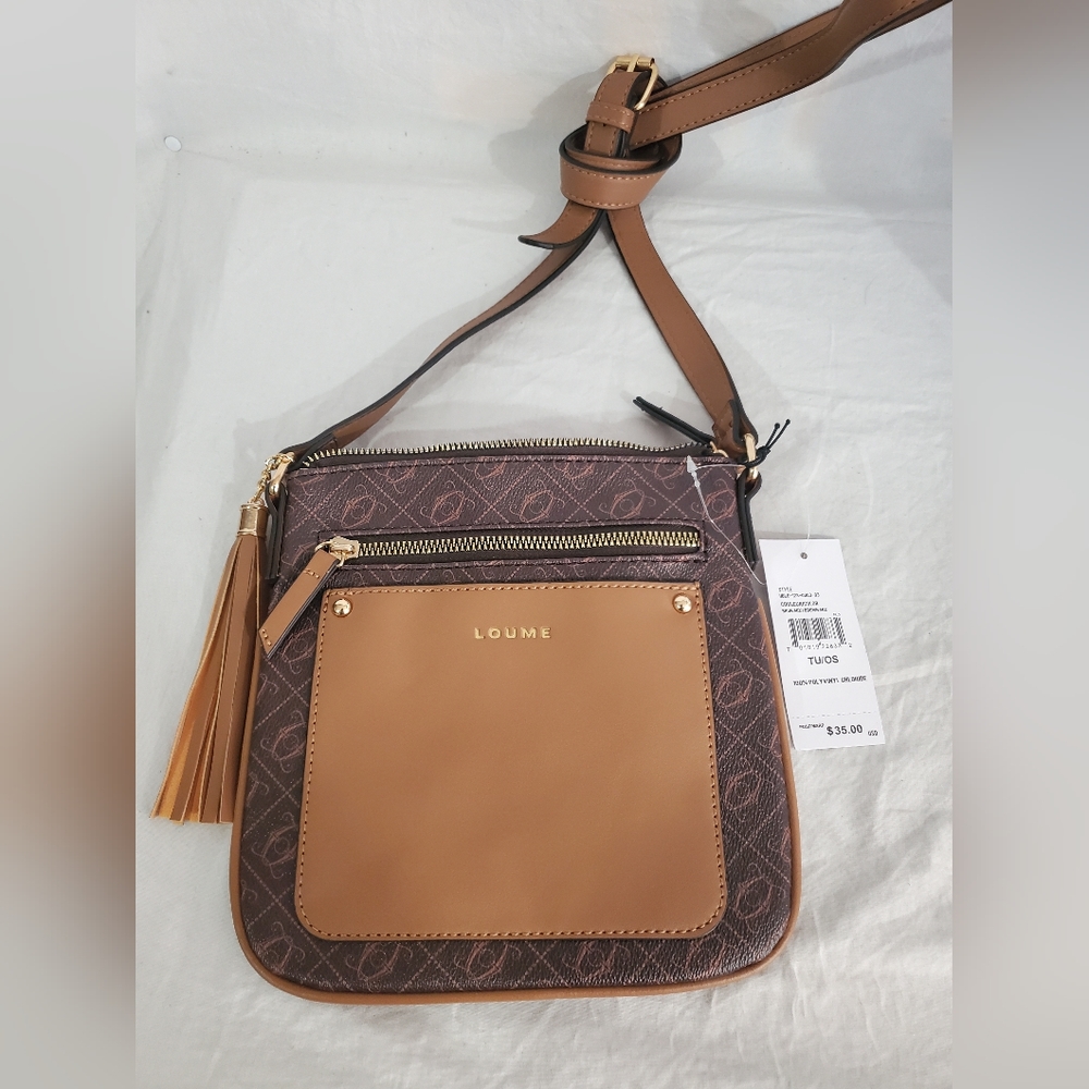 Ladies Loume brown mix purse / crossbody